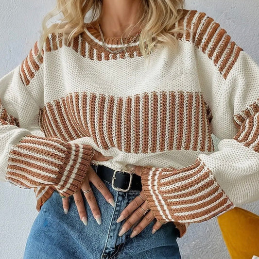 Striped Patchwork Sweater