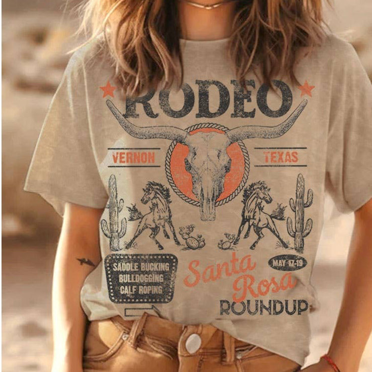 RODEO SANTA ROSA MINERAL GRAPHIC TOP