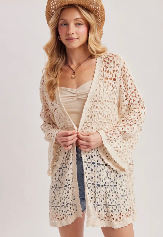 Boho Crochet Kimono