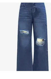 Ripped Wide Leg Jeans