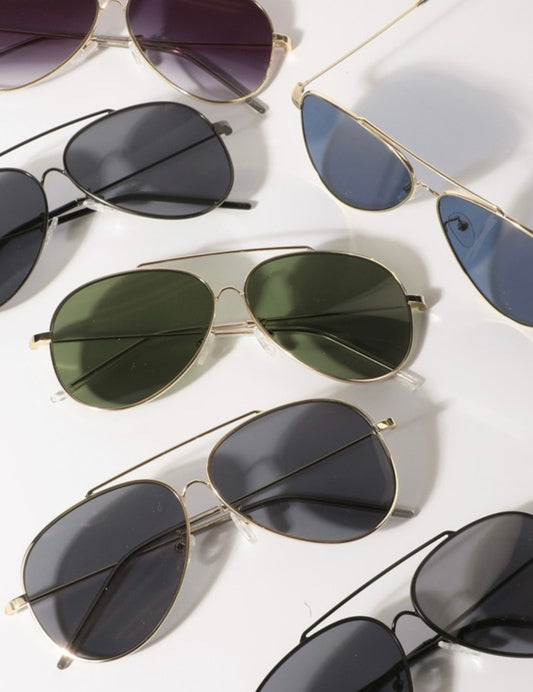 Tinted Lens Aviator Sunglasses