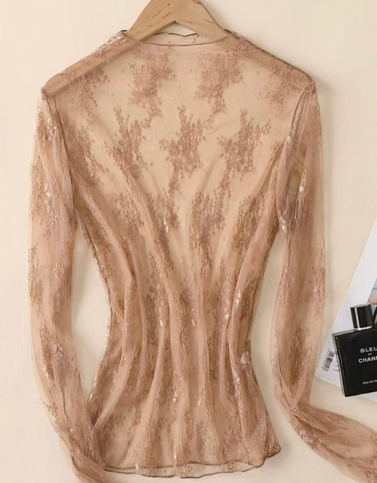 Lace Mesh Sheer Top
