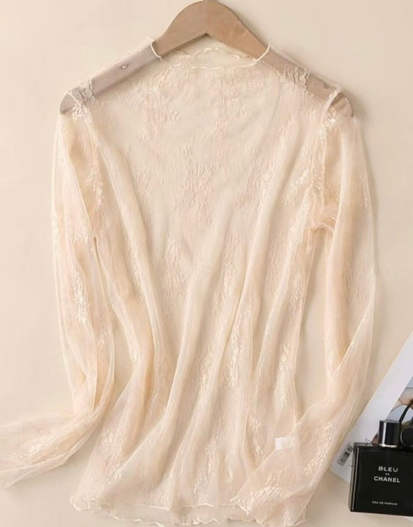 Lace Mesh Sheer Top